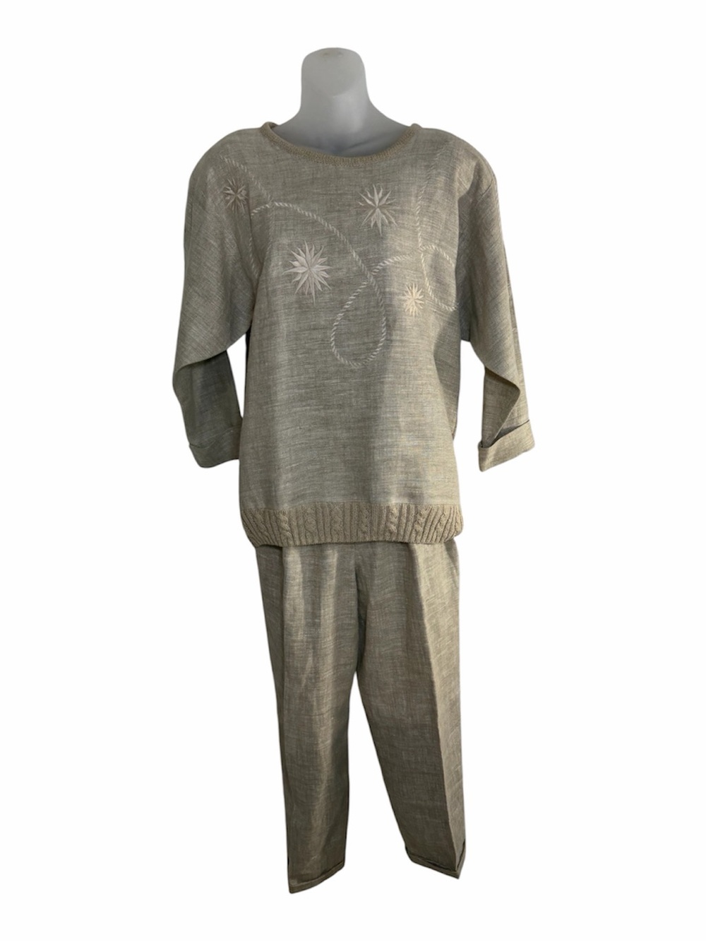 Vintage IB Diffusion Linen Set 2PC Top & Pants M/L 28" Waist - Tag 22 Fits 10/12